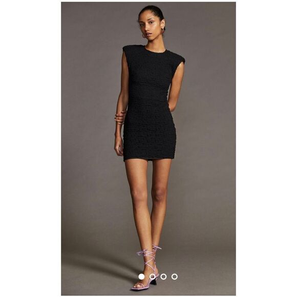 Anthropologie - Sabina Musayev Crewneck Mini Dress black size L - Picture 2 of 8